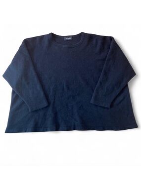 Eskandar black long sleeve sweater 100% cashmere luxury size large oversized